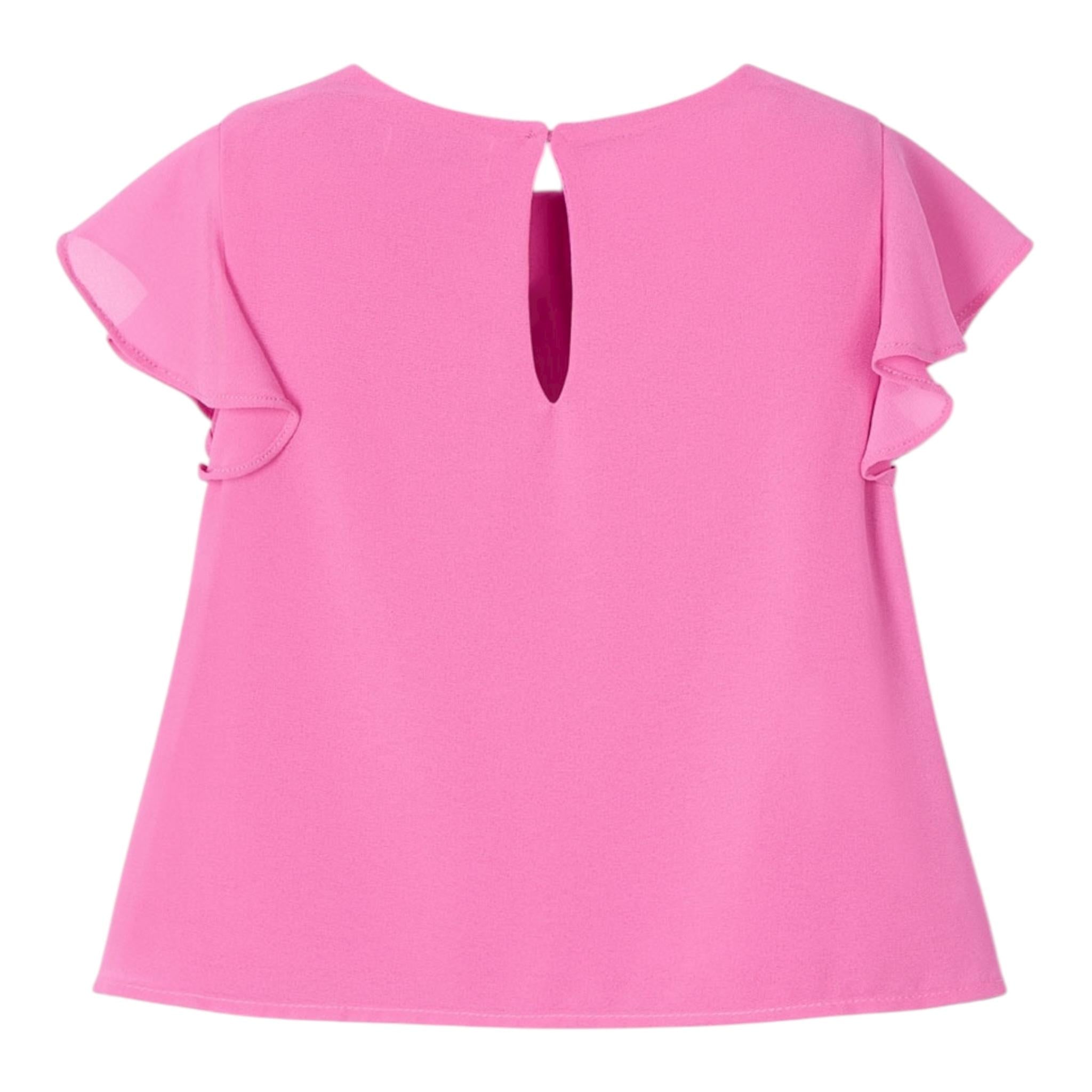 Mayoral Camicia Mezza Manica Tinta Unita per Neonata 3182N ROSA MAYORAL 