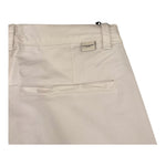pantalone tinta unita con girovita regolabile PP3993 BIANCO PAOLO PECORA 