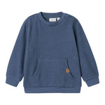 NAME IT felpa girocollo tinta unita in maglia Blu per Neonato 13233492 BLU NAME IT 