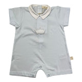 Baby Gi Romper Half Sleeve Solid Color Blue For Newborn