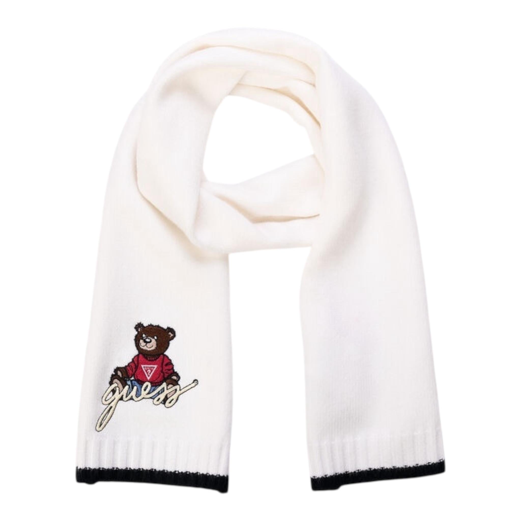 GUESS sciarpa tinta unita con stampa Panna per Bambino H4BZ10Z2QP0X PANNA GUESS 