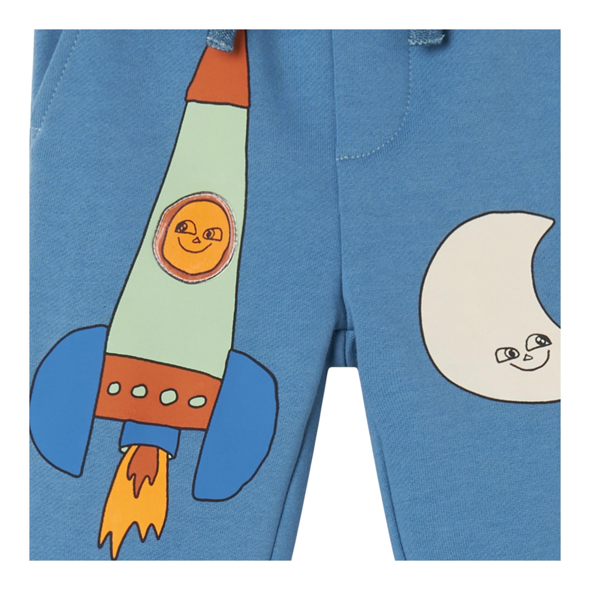 STELLA McCARTNEY pantalone tuta tinta unita con stampe in contrasto Blu per Neonato TV6520 BLU STELLA McCARTNEY 