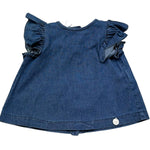 Le Bebe Camicia Giromanica Tinta Unita per Neonata LBG6424 BLU LE BEBE 