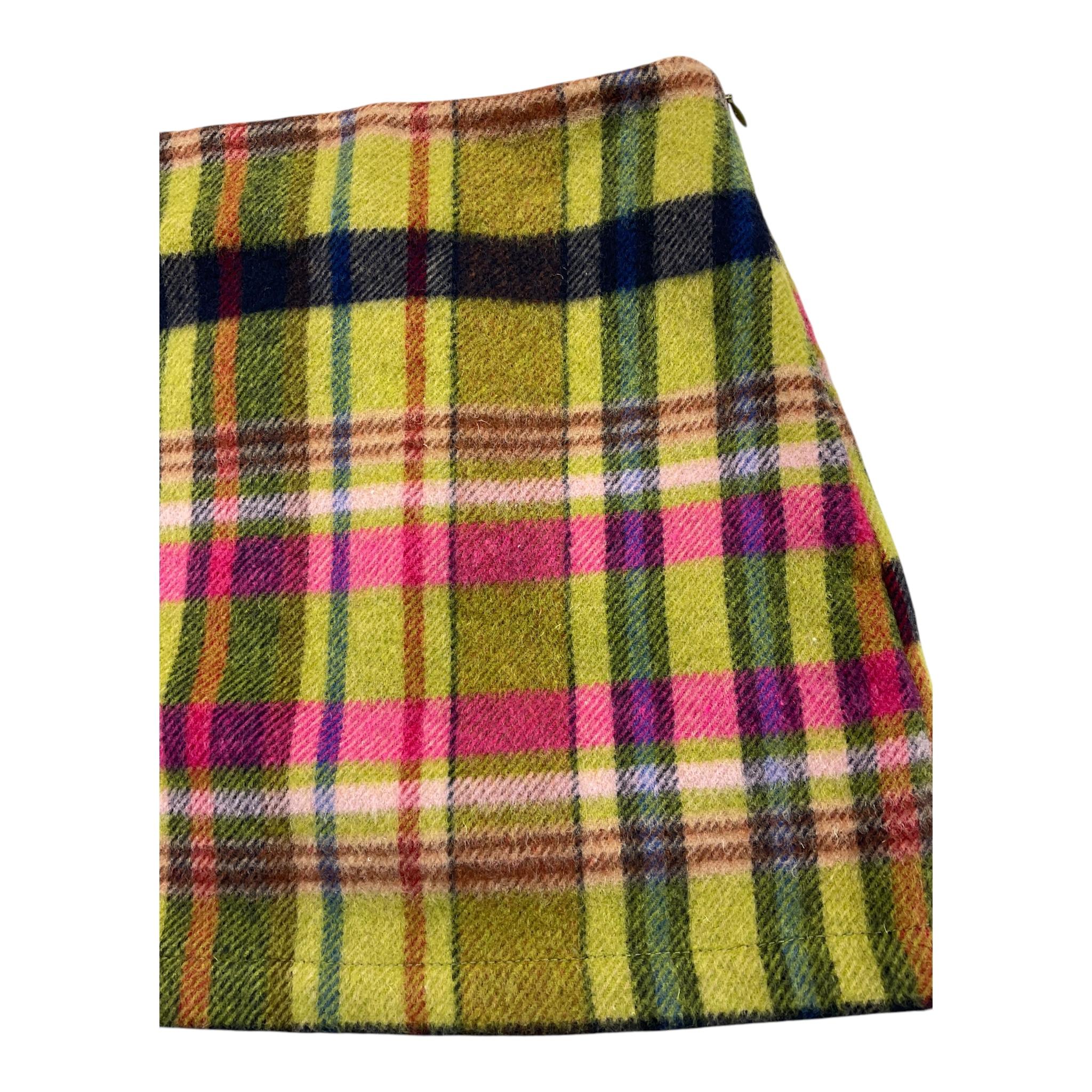 LU LU BY MISS GRANT gonna tinta unita con fantasia a righe Verde per Bambina LL2300 VERDE LU LU BY MISS GRANT 