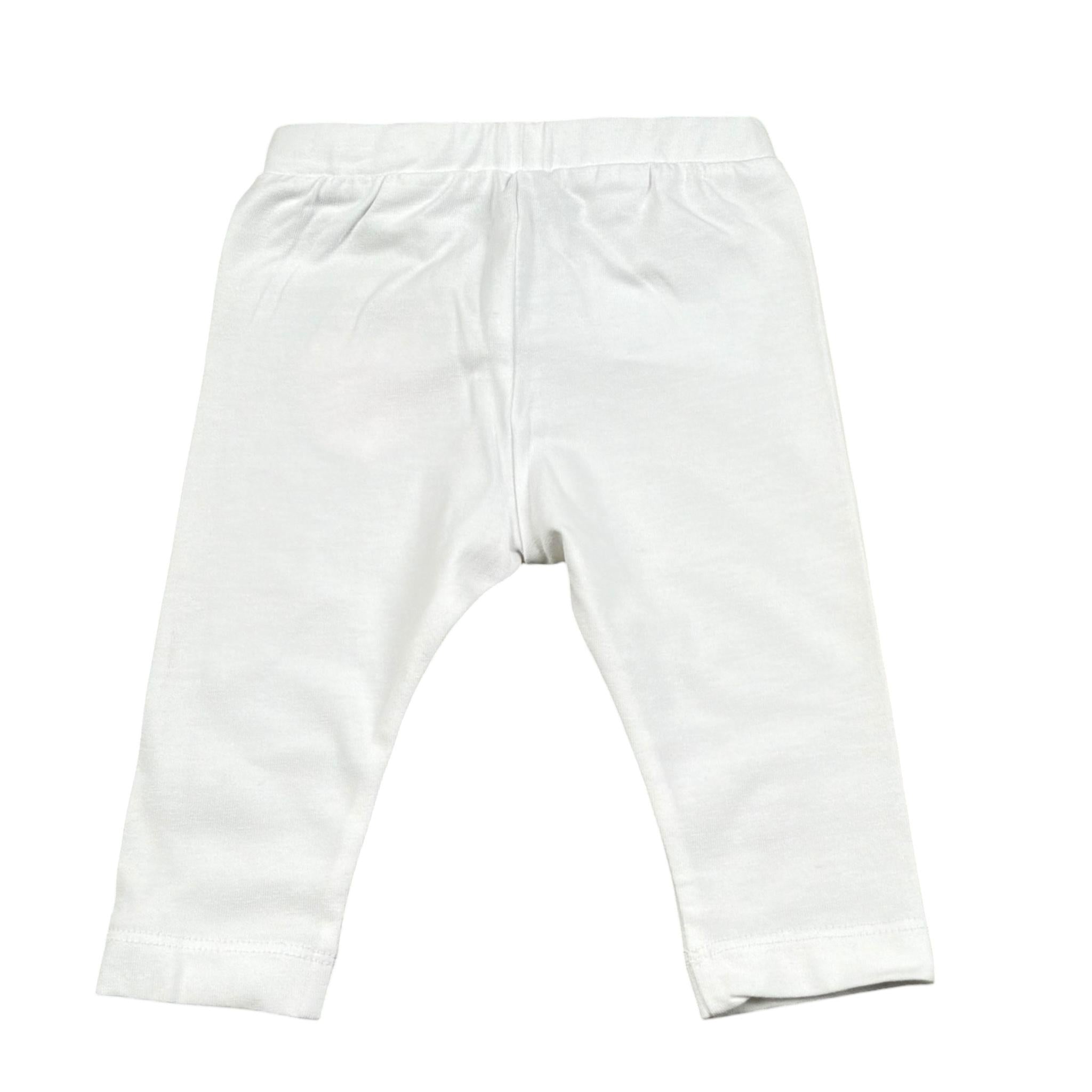 Moschino Leggins Tinta Unita con Stampa per Neonata MIP032 BIANCO MOSCHINO 