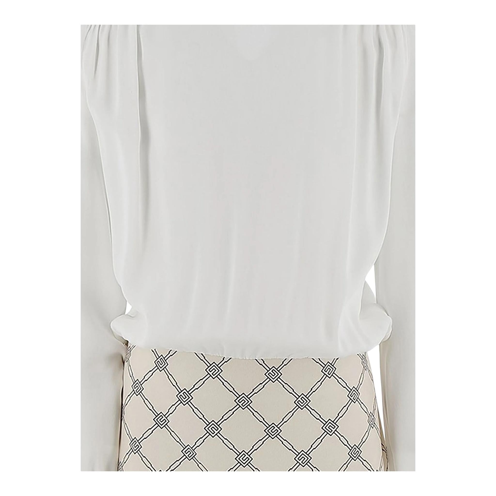 Elisabetta Franchi Abito Manica Lunga con Stampe Logo per Bambina EFAB589 BIANCO ELISABETTA FRANCHI 
