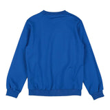Daniele Alessandrini Sweatshirt Round Neck Solid Color With Contrast Print Blue For Boys