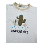 Manuel Ritz T-Shirt Girocollo Tinta Unita con Ricamo per Neonato MR3117NXX PANNA MANUEL RITZ 