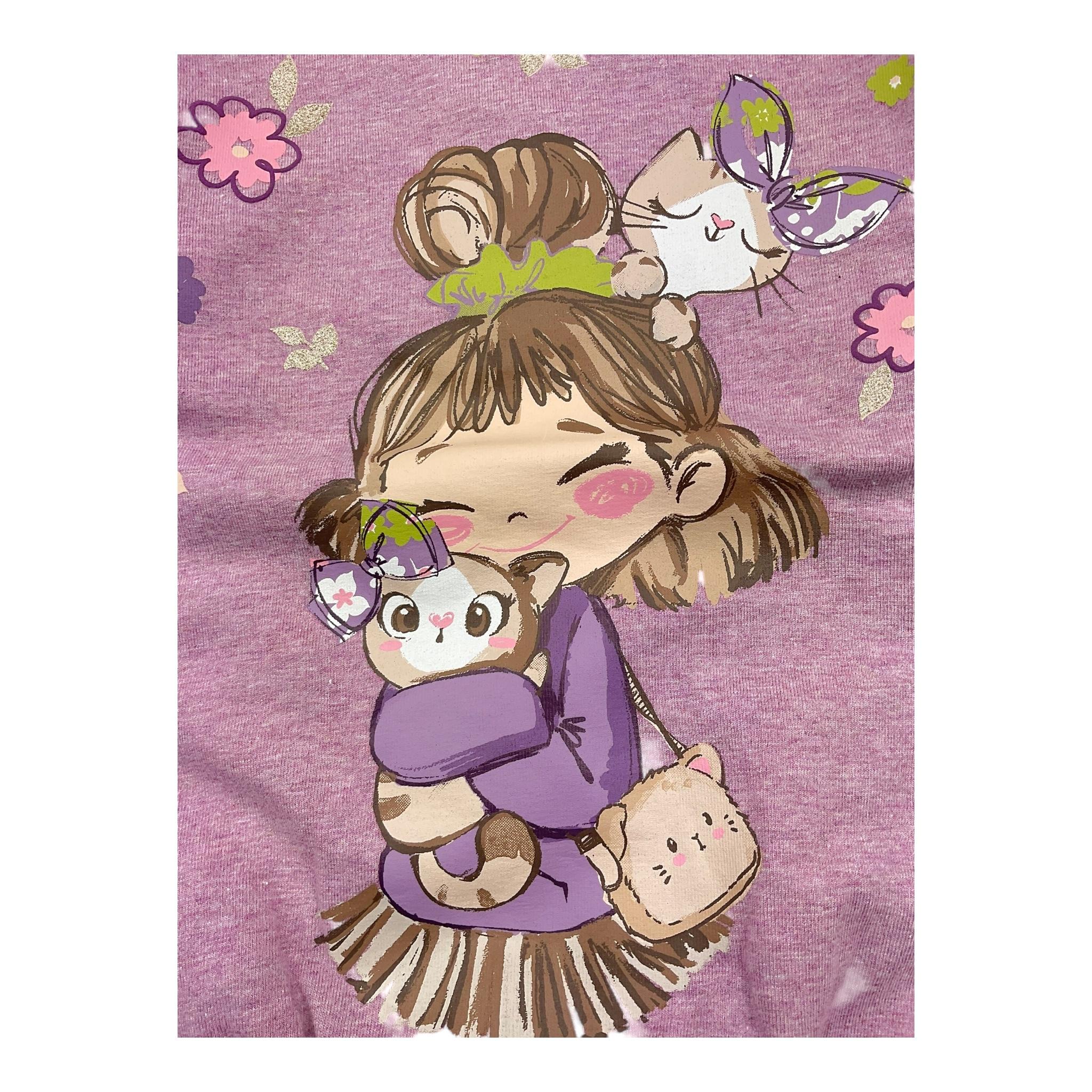 MAYORAL felpa girocollo tinta unita con stampa Viola per Neonata 2922 VIOLA MAYORAL 