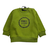 DANIELE ALESSANDRINI felpa girocollo tinta unita con stampa Verde per Bambino 1291F00063J VERDE DANIELE ALESSANDRINI 
