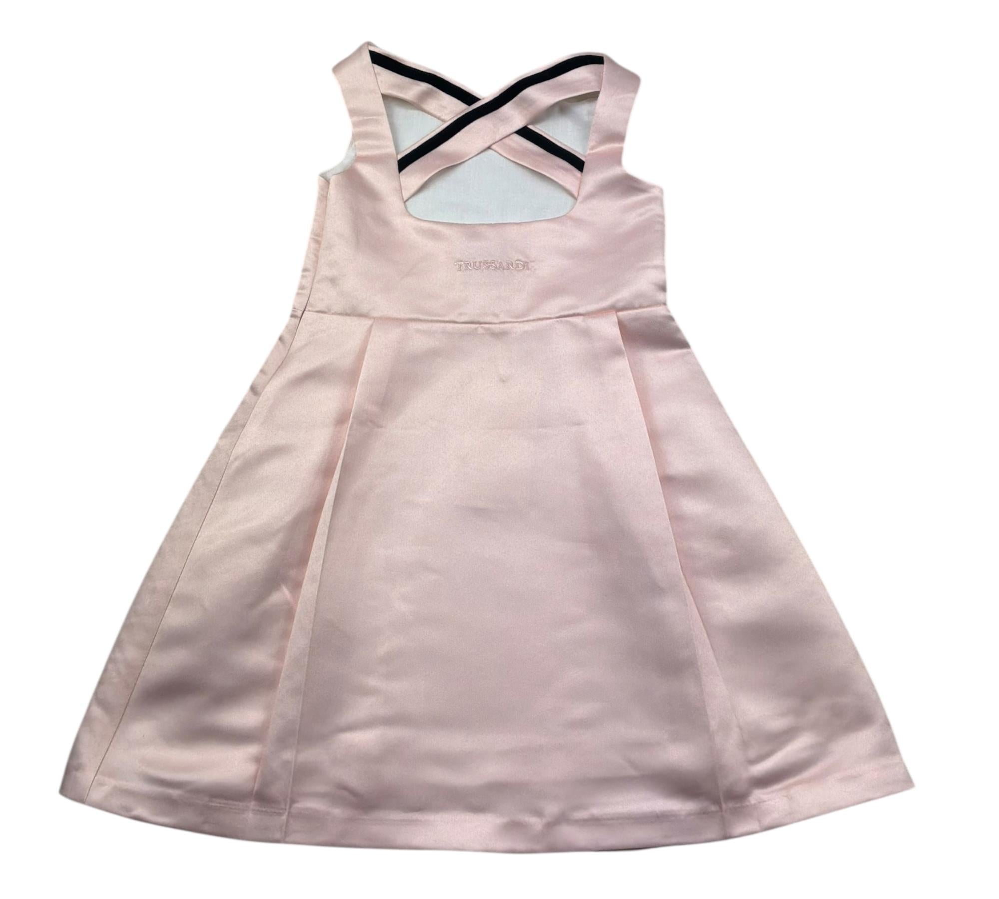 Trussardi Abito Giromanica Tinta Unita con Logo per Bambina TGP26081VE ROSA TRUSSARDI 