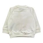 MOSCHINO felpa chiusa girocollo tinta unita con stampa in contrasto Panna per Neonata MCF02K PANNA MOSCHINO 