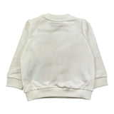 MOSCHINO felpa chiusa girocollo tinta unita con stampa in contrasto Panna per Neonata MCF02K PANNA MOSCHINO 