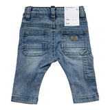 Name.It Jeans Solid Color With Adjustable Waist Light Blue For Newborn