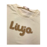 DIXIE shirt girocollo tinta unita con stampa logo Panna per Bambina KF40699XX PANNA DIXIE 