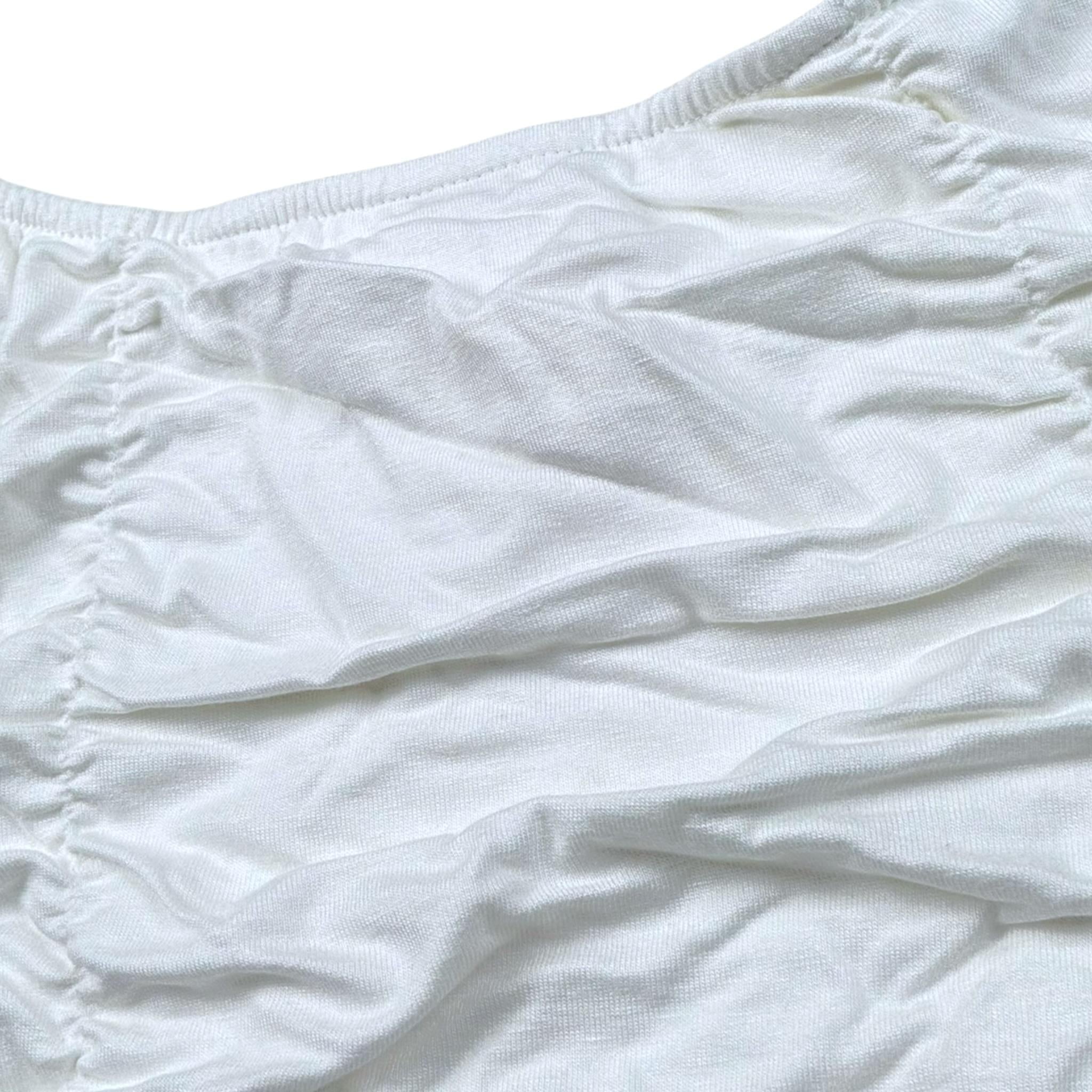 Please T-Shirt Tinta Unita Mezza Manica per Bambina MB24032G73 BIANCO PLEASE 