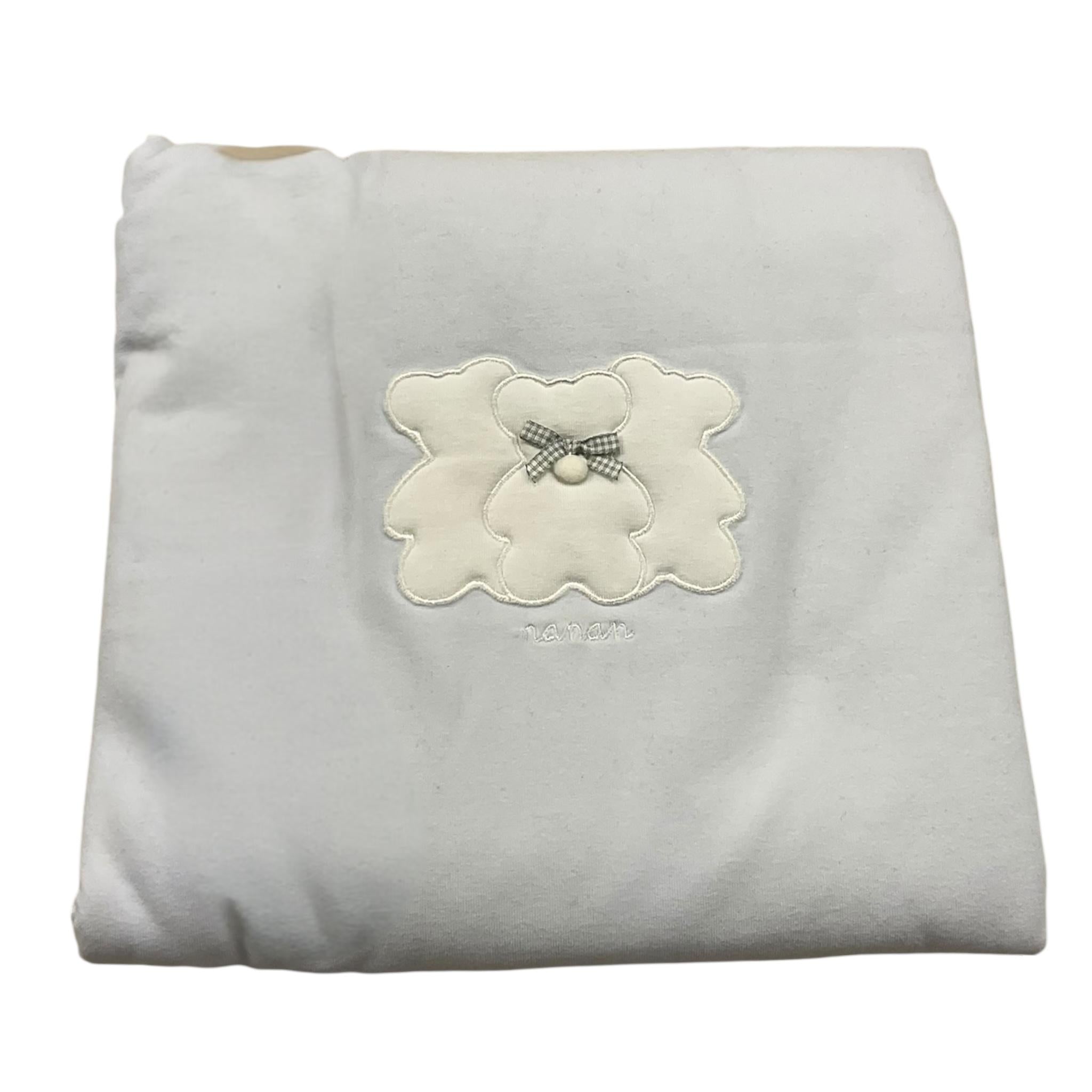 NANAN coperta tinta unita con stampa Azzurro per Neonato I17008A AZZURRO NANAN 