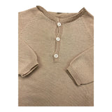 Wedoble Long Sleeve Solid Color Beige Romper For Newborn