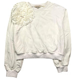 Twinset Crewneck Sweatshirt With Cream Applique For Girls