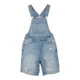 Diesel Denim Overalls Solid Color Bermuda Model Light Blue For Boys