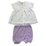 Baby Lord 2 Piece Set White Shirt-Pants for Baby Girl