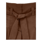 Monnalisa Pantalone Tinta Unita con Elastico In Vita per Bambina 17E404X MARRONE MONNALISA 
