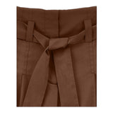 Monnalisa Pantalone Tinta Unita con Elastico In Vita per Bambina 17E404X MARRONE MONNALISA 