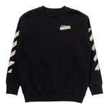 OFF-WHITE felpa chiusa girocollo tinta unita con stampa in contrasto Nero per Bambino OBBA001F23 NERO OFF-WHITE 