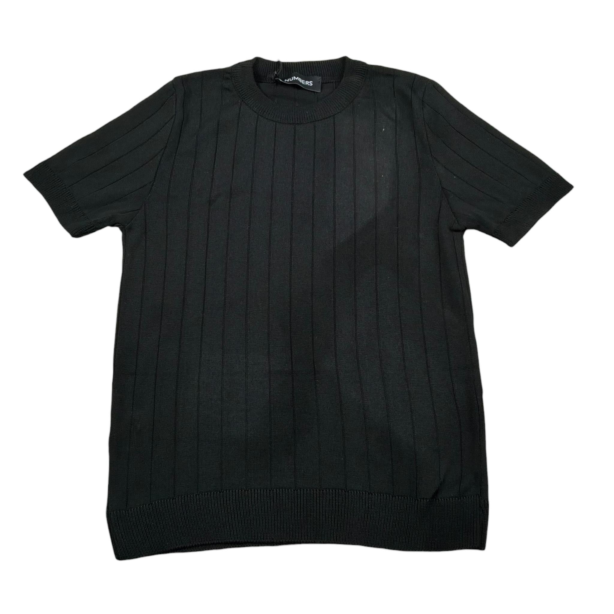 Numbers T-Shirt Girocollo In Filo Tinta Unita per Bambino FIL07 NERO NUMBERS 