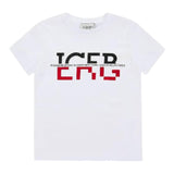 Iceberg T-Shirt Solid Color Crew Neck With Print White For Newborns
