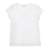 Monnalisa T-Shirt Girocollo Tinta Unita con Stampa per Bambina 11E622XX BIANCO MONNALISA 