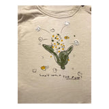 Play Up Shirt Crew Neck Solid Color With Contrast Print Beige For Newborn