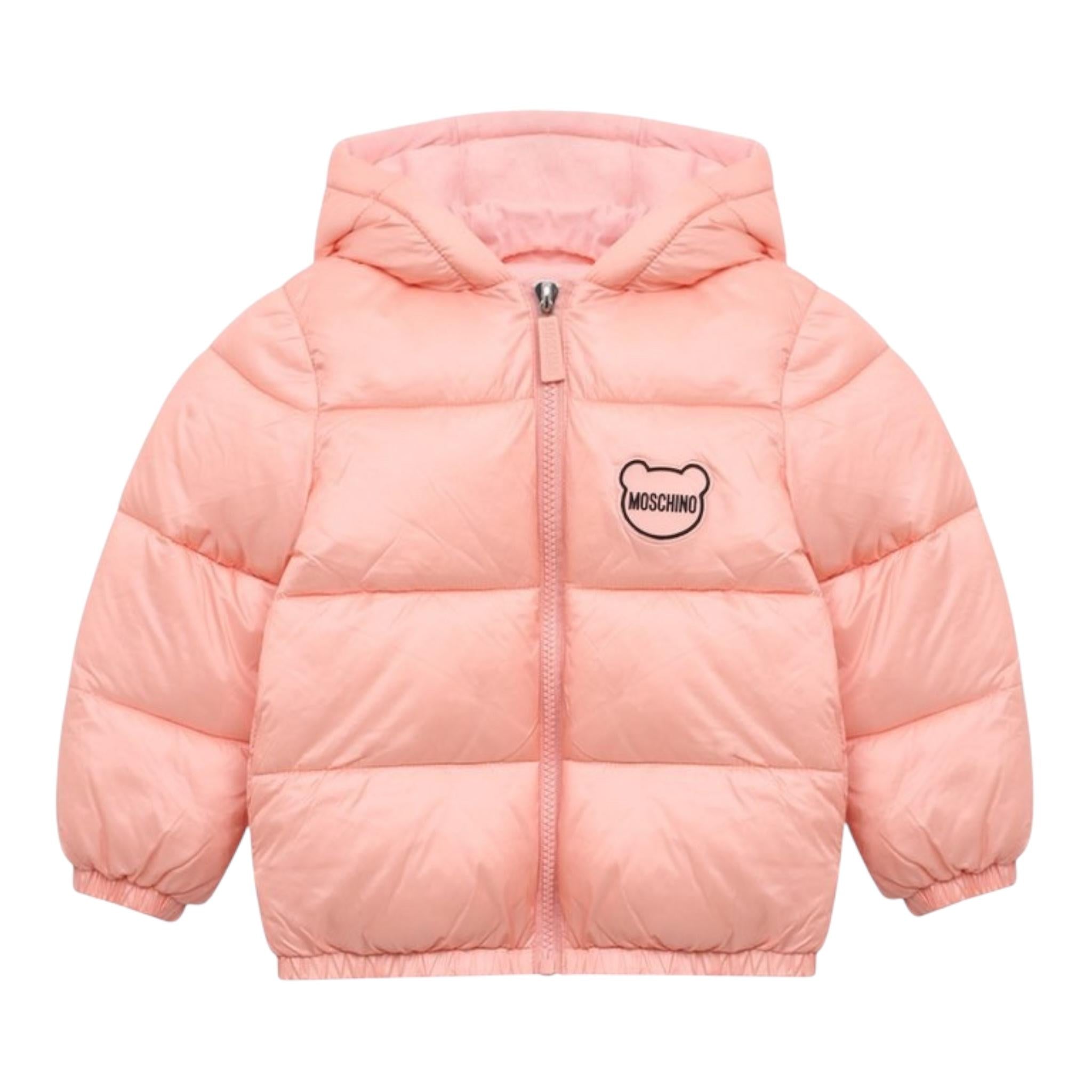 MOSCHINO giubbino tinta unita con zip e cappuccio Rosa per Neonata MUS02QQ ROSA MOSCHINO 