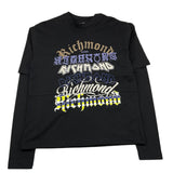 JOHN RICHMOND shirt girocollo tinta unita con stampa in contrasto Nero per Bambino RBA25200TS NERO JOHN RICHMOND 