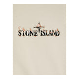STONE ISLAND felpa tinta unita con cappuccio e stampa Beige per Bambino 81166221 BEIGE STONE ISLAND 