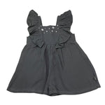 Petit Indi Tuta Tinta Unita con Stampa per Bambina SS25BK5026 GRIGIO PETIT INDI 