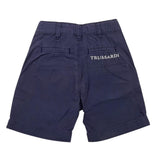 Trussardi Bermuda Solid Color with Adjustable Waistband Blue for Newborns