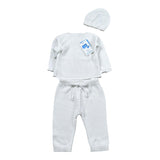 Mac Ilusio'N Completo 3 Pezzi Maglia-Pantalone-Cappello per Neonato BAS05V25 BIANCO MAC ILUSIO'N 