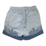 Stella Mccartney Baby Girl Solid Color Denim Shorts With Light Blue Print