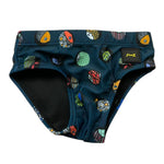 F**K Costume Mutandina Tinta Unita con Stampe per Neonato FJ25N05SA20 BLU F**K 