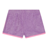 Billieblush Solid Color Shorts with Print and Contrast Trim Purple for Girls