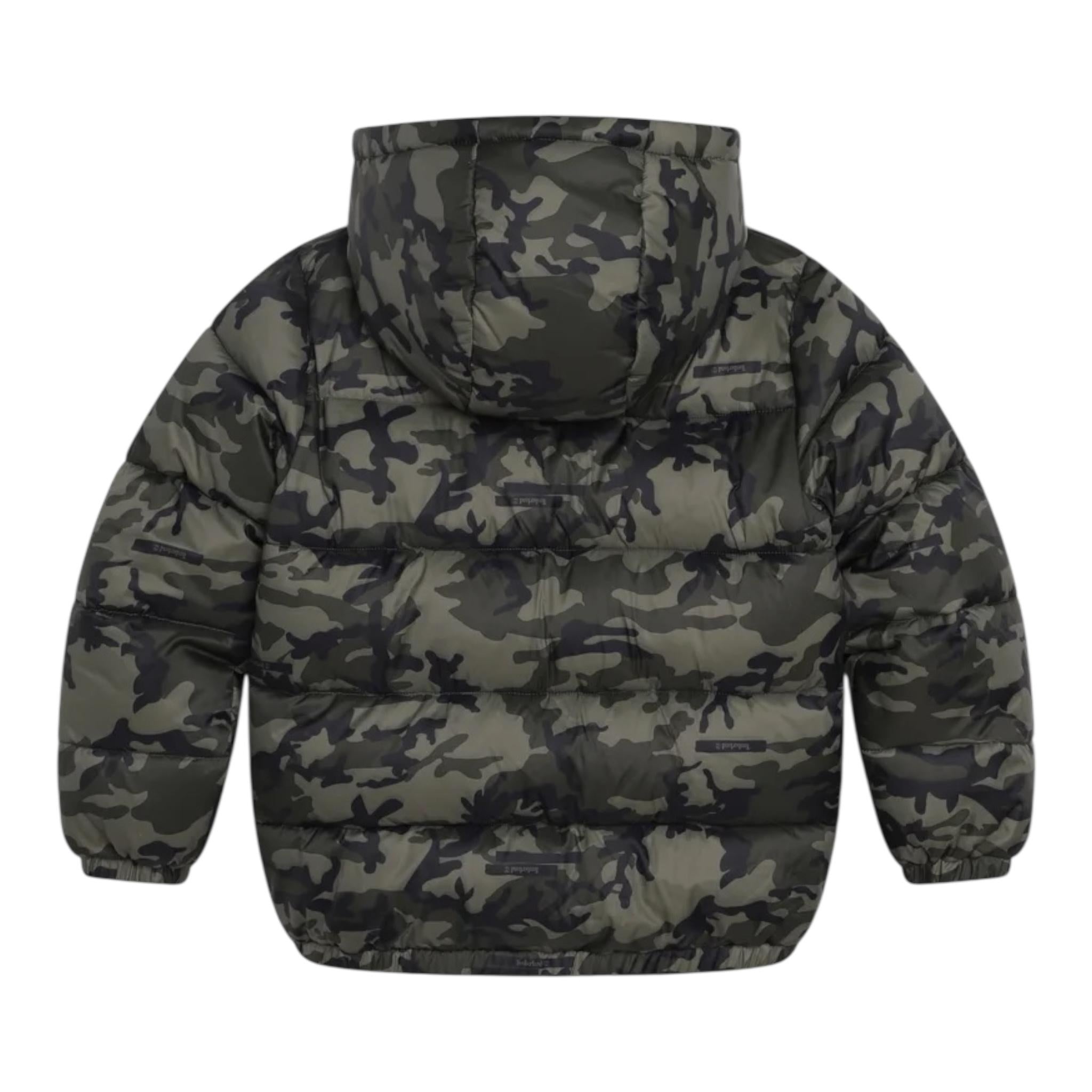 TIMBERLAND giubbino tinta unita fantasia militare con cappuccio Verde per Bambino T26595 VERDE TIMBERLAND 