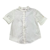 Alice Pi Plain Shirt Half Sleeve White For Girls