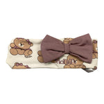 NANAN fascia capello tinta unita con stampe orsetti Bianco per Neonata I2447PCB BIANCO NANAN 