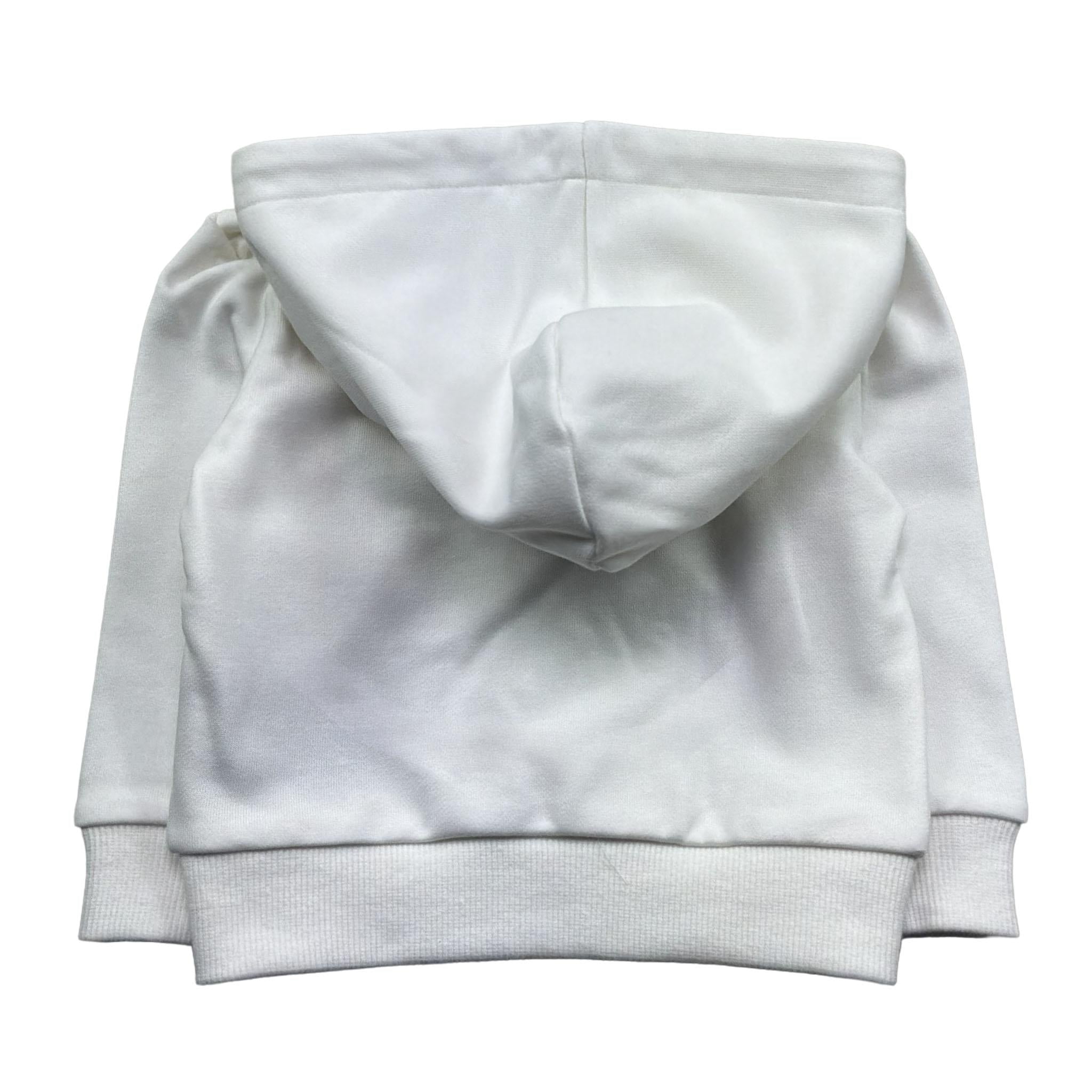 Trussardi Felpa con Zip E Cappuccio Tinta Unita con Logo per Neonato TIP26090FE BIANCO TRUSSARDI 