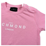 John Richmond T-Shirt Girocollo Tinta Unita con Stampa per Bambina RIP2500TSJ ROSA JOHN RICHMOND 