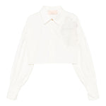 Elisabetta Franchi Camicia Manica Lunga Tinta Unita con Ricami per Bambina EFCA263X PANNA ELISABETTA FRANCHI 