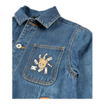 Moschino Camicia Manica Lunga In Denim Tinta Unita per Bambino HUS05L BLU MOSCHINO 