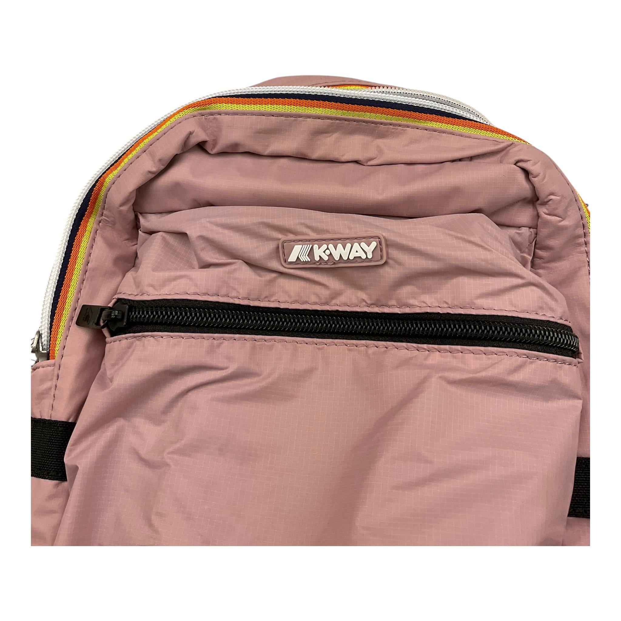 K-WAY zaino tinta unita con bretelle Rosa per Bambina K3122TW ROSA K-WAY 