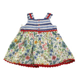 Miranda Solid Color White Patterned Strapless Dress for Baby Girl